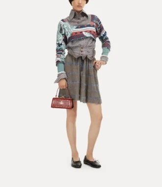 Broken Fair Isle Cropped Top