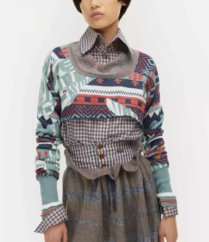 Broken Fair Isle Cropped Top Broken Fair Isle Cropped Top