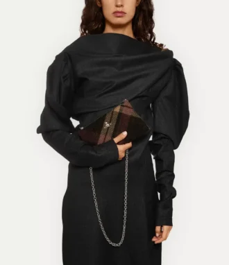 Kleine platte clutch met ritssluiting