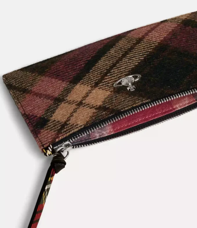 Kleine platte clutch met ritssluiting