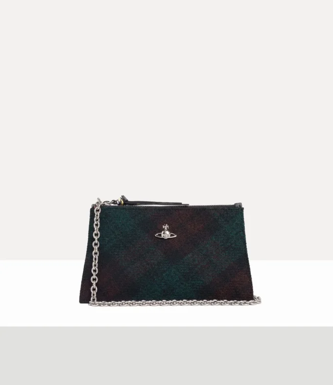 Kleine platte clutch met ritssluiting Kleine platte clutch met ritssluiting