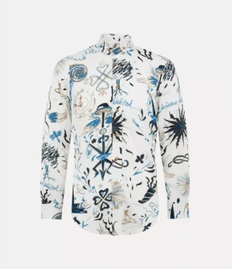 Krall-overhemd met twee knopen