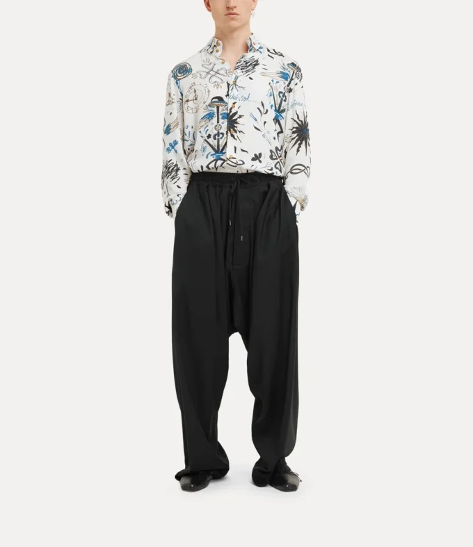 Krall-overhemd met twee knopen