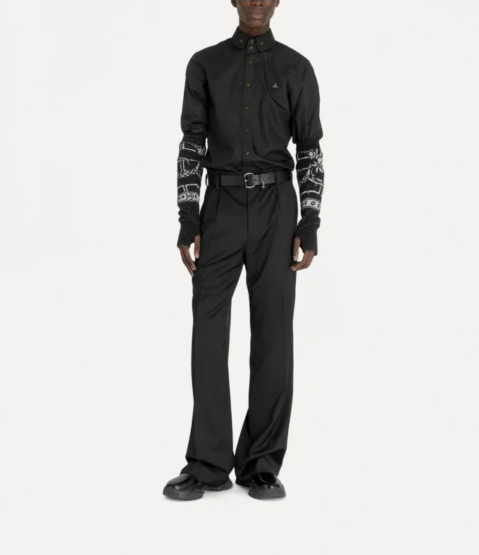 Krall-overhemd met twee knopen