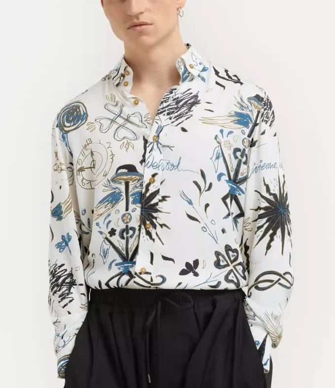 Krall-overhemd met twee knopen