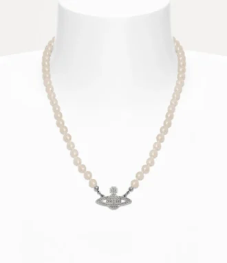 Man. Mini Bas Relief Pearl ketting