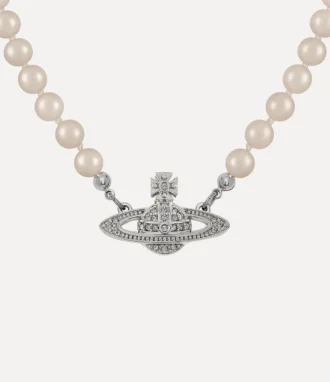 Man. Mini Bas Relief Pearl ketting